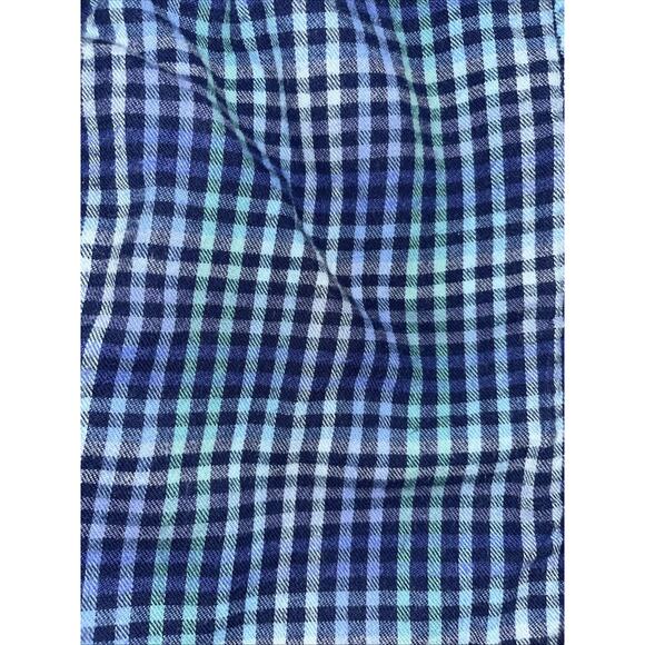 LL Bean Fleece Lined Flannel Hoodie Button Up Kids M 10-12 Blue Plaid - Picture 9 of 11